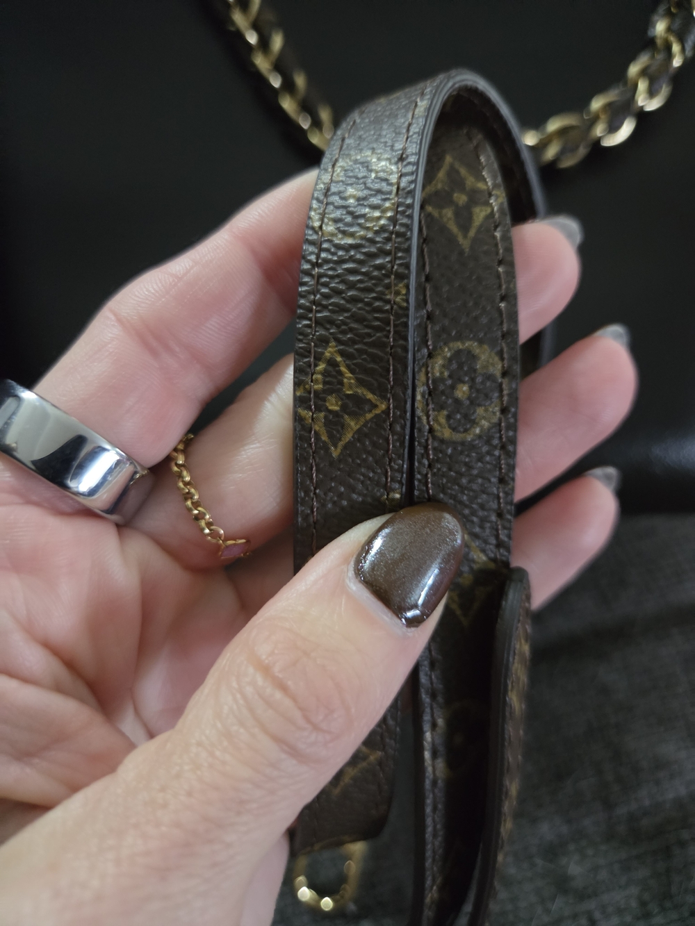 Mini Multipass In Black Leather - Picture 4 of 14